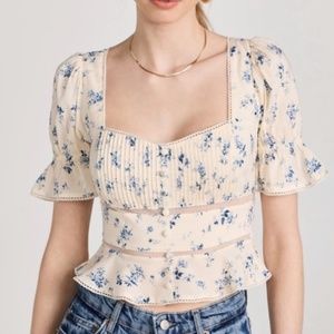Reformation Daphne Floral Top